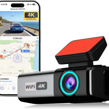 CAR DASHCAM 4K ULTRA HD WIFI WITH 2 CAMERAS (Memory Card Not Included)