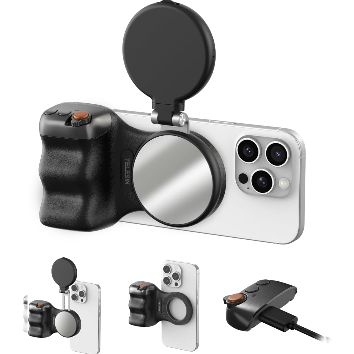 Fun Shot Magnetic Grip + C03 Magnetic Selfie Ring Light For Phone - Image 2